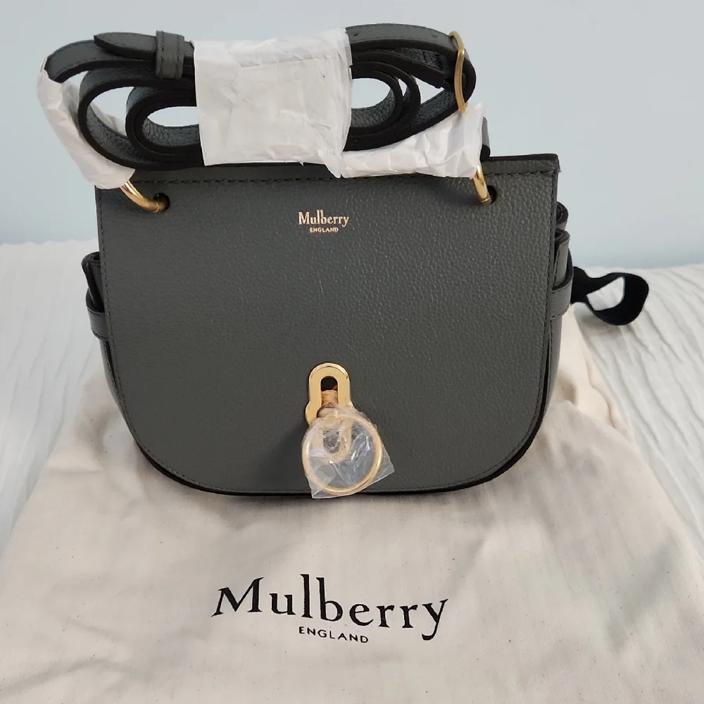 Mulberry Charcoal Leather Crossbody Bag - Picture 1 of 5